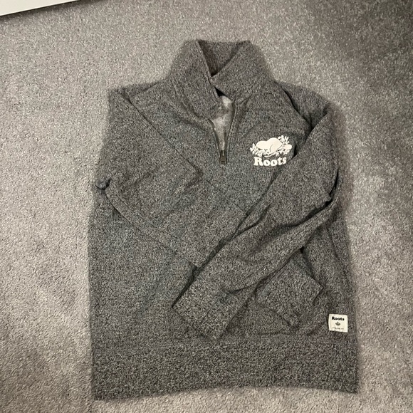 Salt and pepper Roots Quarter Zip Sweater - Picture 3 of 3